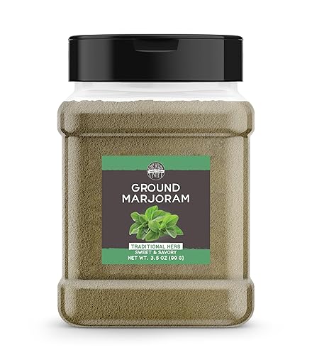 Birch & Meadow Ground Marjoram, 3.5 oz, Sweet & Savory Herb, French & Italian Cuisine