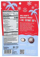 SkinnyDipped Dark Chocolate Peppermint Almonds, Healthy Snack, Plant Protein, Gluten Free, 3.5 oz Resealable Bag, Pack of 1