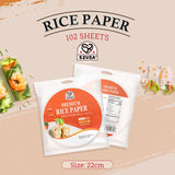 52USA Rice Paper, 3 Pack 102 Sheets, Spring Roll Wrappers & Dumpling