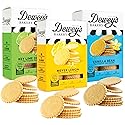Dewey's Bakery Meyer Lemon, Key Lime and Vanilla Moravian Cookie Thin Variety Pack, Bakery Fresh with Real Simple Ingredients, Low Calorie Snack, No