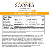English Scone Mix, Lemon Poppyseed by Sticky Fingers Bakeries - Easy to Make English Scones Fresh Baked, Makes 12 Scones (1 pk)