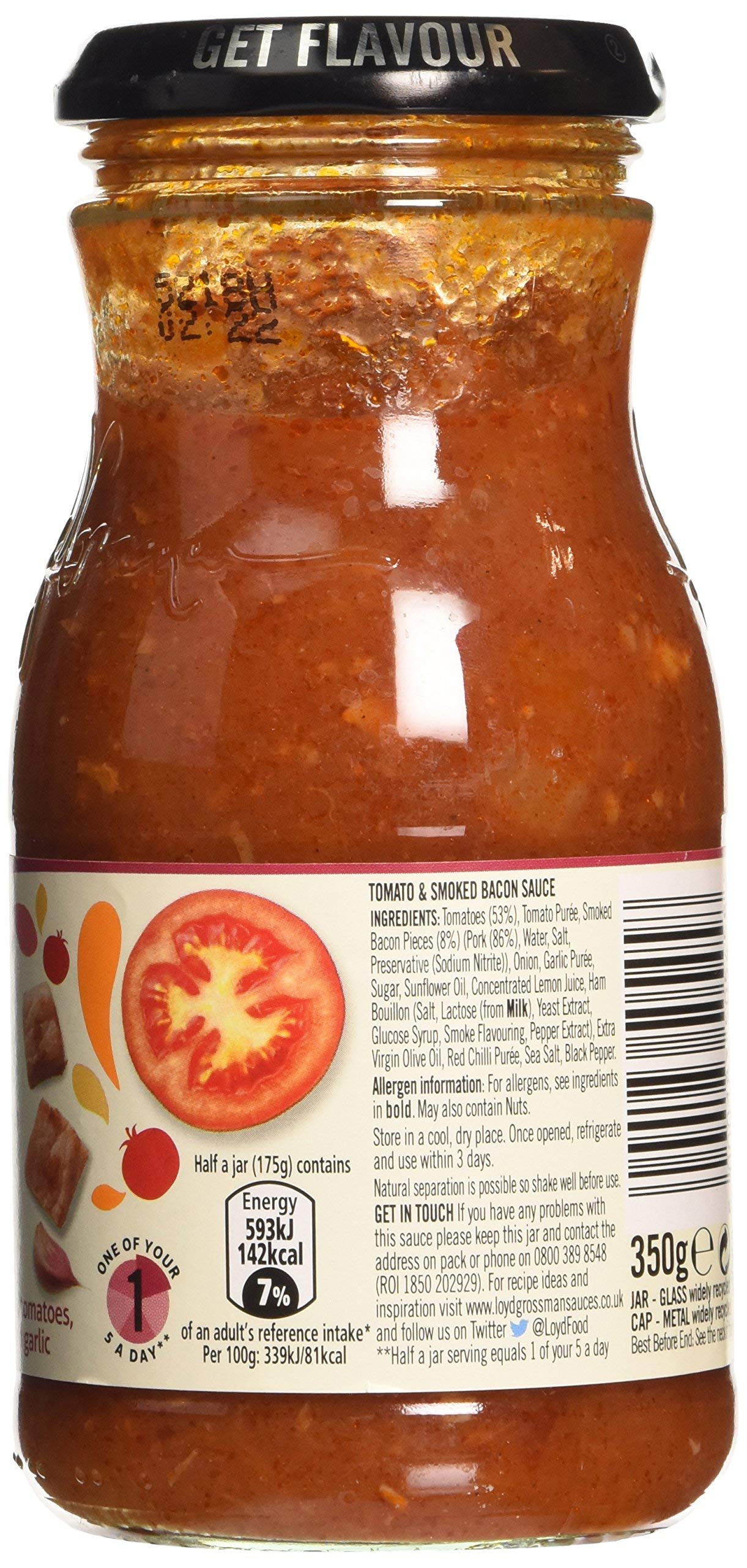Loyd Grossman Pasta Sauce - Smoky Bacon (350g)