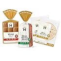 Hero Bread Hero Hits Bundle - 0g Net Carb Hawaiian Rolls, Tortillas & 1g Net Carb Seeded Bread | 0g Sugar, High Fiber, 100 Calories per serving | Net