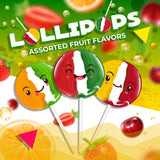 Fruit Lollipops | 80 Count - 2 Lb Box | Lollipops Individually Wrapped | Assorted Flavors Hard Candy Individually Wrapped | Fruit Suckers for Party