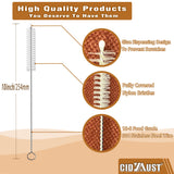 CIDYAUST Straw Cleaner Brush Extend 10-Inch, Straw Brush with PA6 Nylon Bristles and Flexible Wire for Baby Bottles, Sippy Cups, Reusable Straws