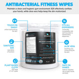 Wipex Fitness Wipes Refill - 800ct Antibacterial Hand Sanitizing Wipe with Safe Plant Based Cloth, Bulk Commercial Size - Great for Gyms, Studios