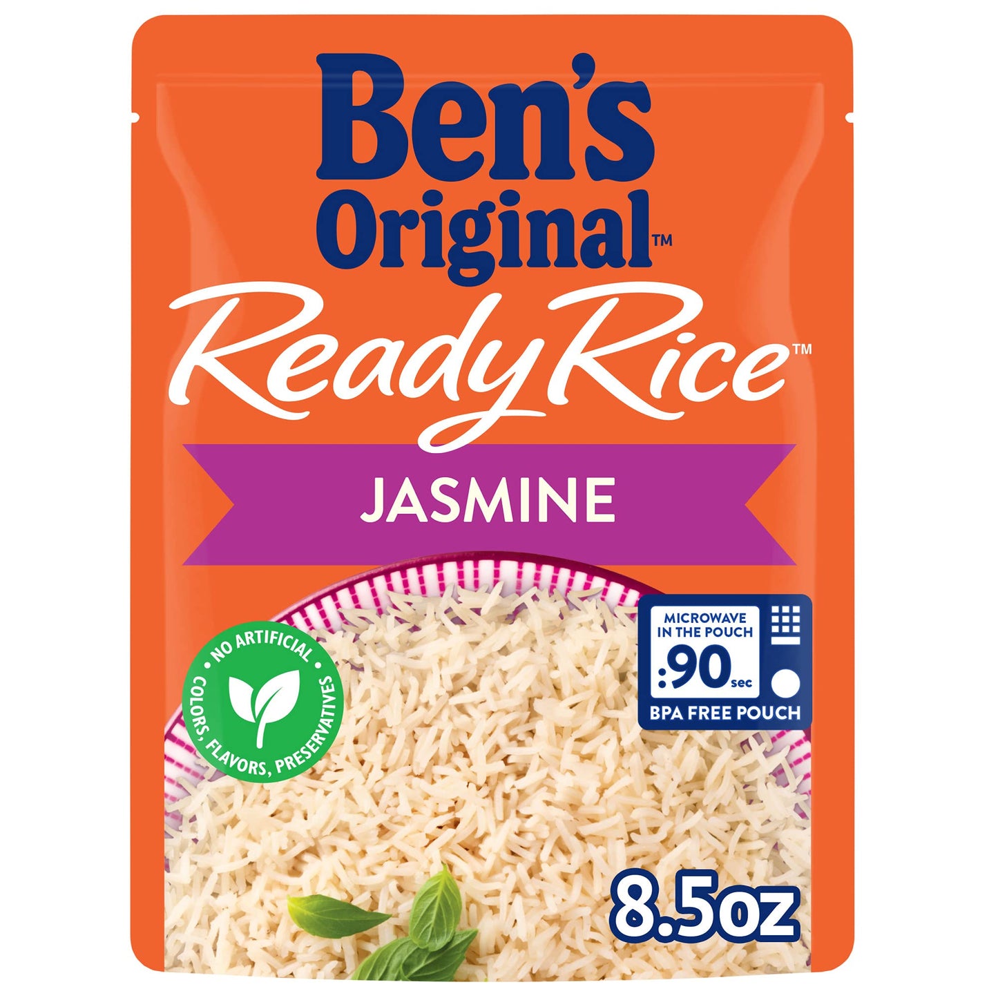 BEN'S ORIGINAL Ready Rice Jasmine Rice, Easy Dinner Side, 8.5 oz Pouch