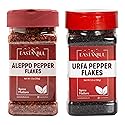 Eastanbul Aleppo Pepper & Urfa Pepper, Aleppo Flakes 5.3oz & Urfa Biber 5.6oz, Pul Biber and Isot for Mediterranean & Middle Eastern Dishes, Chili