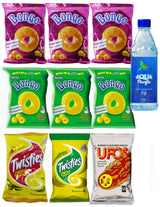 FIJI Combo Snacks - Cheese Bongo, Chicken Bongo, Cheese Twisties, Chicken Twisties, UFO'S, Bottled Water (Value Pack Of 10) Favorite Snack Of The