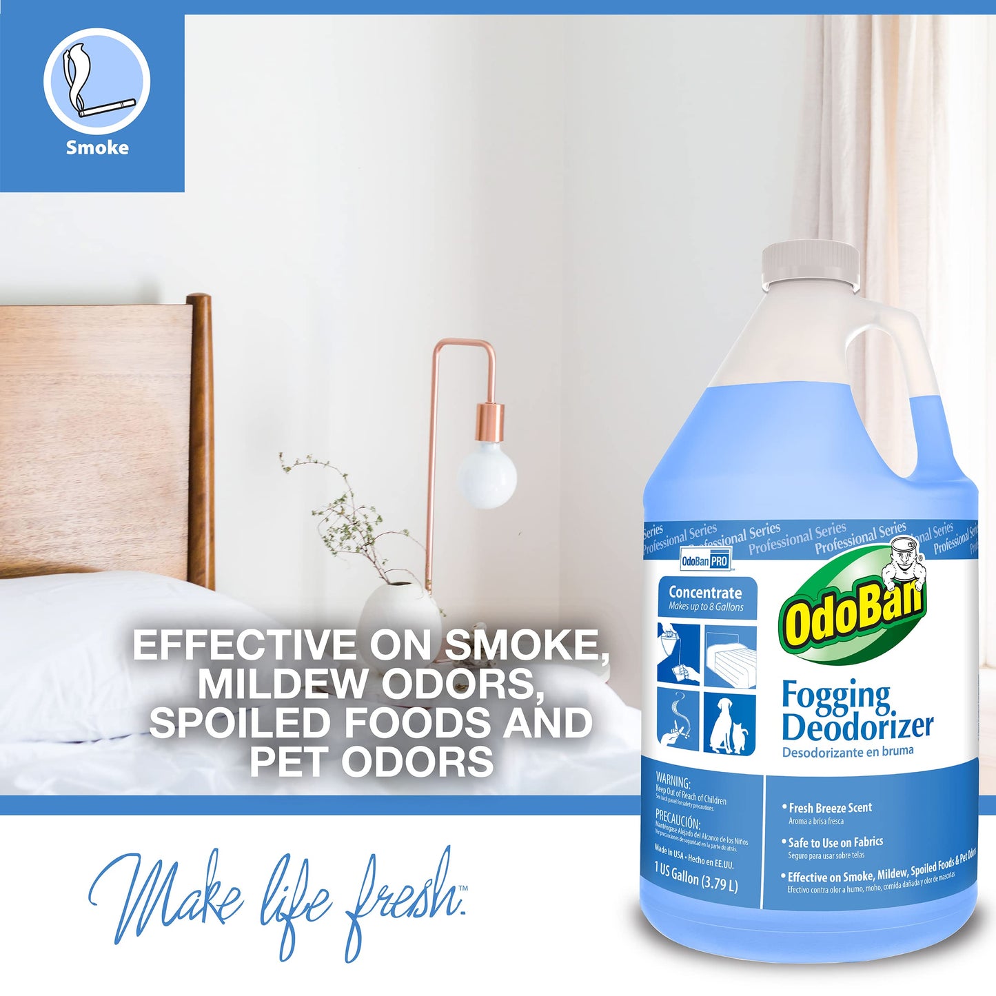 OdoBan Fogging Deodorizer Concentrate, Made in the USA, 1 Gallon