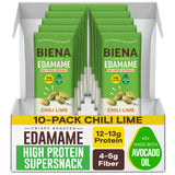 Biena Edamame Beans Snack High Protein Snacks - Healthy Office Snacks For Adults and Kids, 13g of Protein, 130 Low Calorie, Crunchy Edamame, Vegan