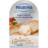 Philadelphia Multigrain Bagel Chips & Cream Cheese Dip, 1 Tray, for On-the-Go Snacking, Strawberry, No Artificial Flavors, Made with Real Fruit, 2.5