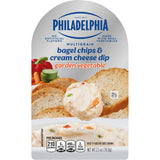 Philadelphia Multigrain Bagel Chips & Cream Cheese Dip, 1 Tray, for On-the-Go Snacking, Strawberry, No Artificial Flavors, Made with Real Fruit, 2.5