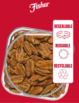 Fisher Snack Glazed Pecans Candied, 24 oz (Pack of 1), Junior Mammoth Candied Pecans, Perfect for Gifting or Personal Enjoyment, Crunchy