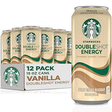 Starbucks Doubleshot Energy Drink Coffee Beverage, Vanilla, Iced Coffee, 15 fl oz Cans (12 Pack)