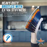 Bring It On Grout Cleaning Brush 6-Pack- Crevice Cleaning Brush with Stiff Nylon Bristles - 8-inch Heavy-Duty Grout and Tile Cleaner Brush - Scrubbing