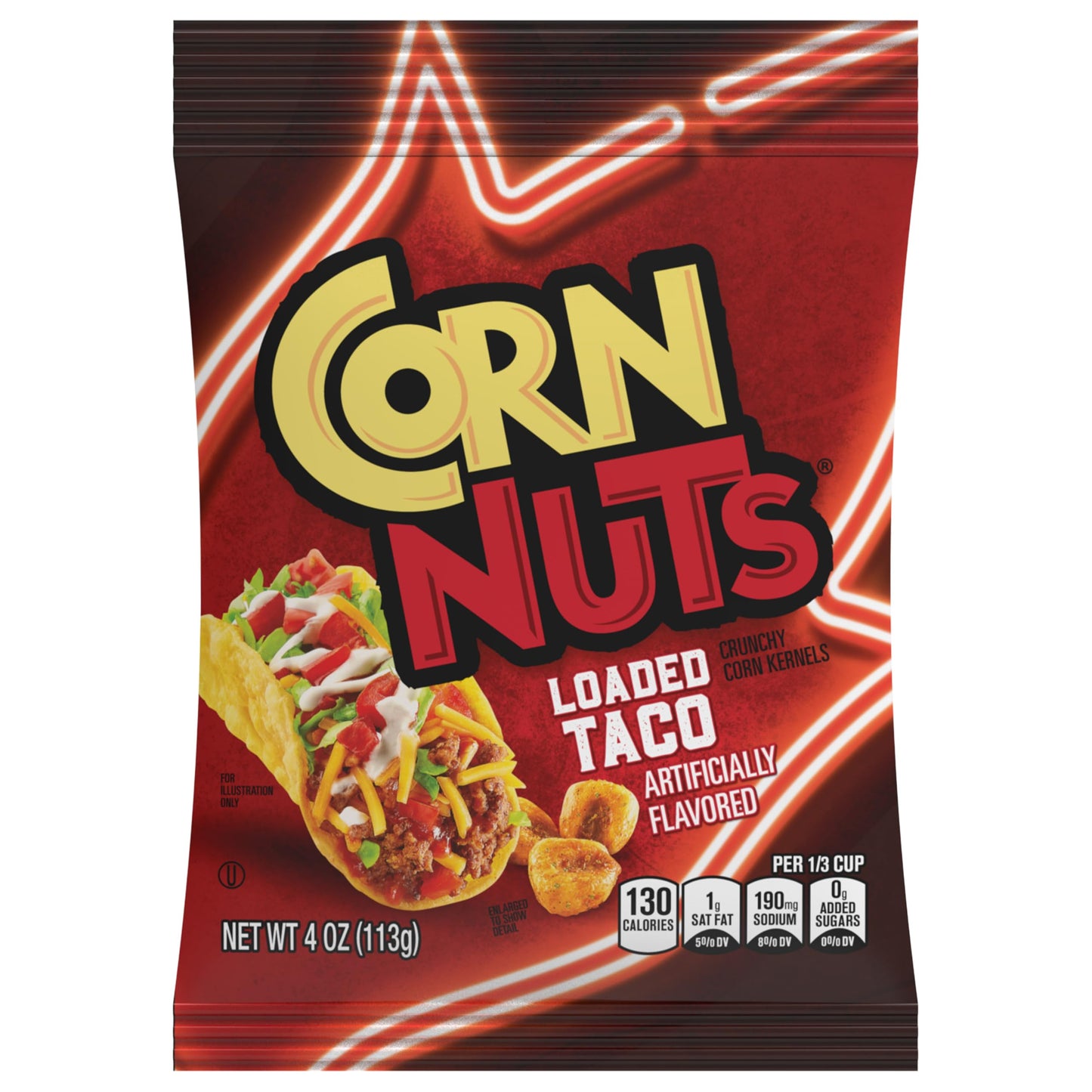 Crunchy Corn Nuts Variety Pack, 4 Ounce Bags Each (Pack of 12), 6 Flavors - Original, Loaded Taco, Ranch, Chile Picante, BBQ & Mexican Street Corn