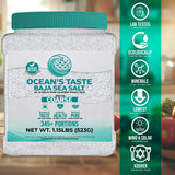 1.15 Pound Jar Ocean's Taste Baja Sea Salt, Coarse Natural Grain, 4X More Minerals than Celtic Salt, 30% Less Sodium, Mineral Salt Ideal for