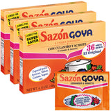 Goya Sazón Seasoning with Coriander & Annatto, Seafood, Pack of 3, 6.33 oz