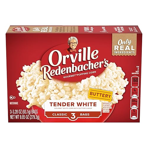 Orville Redenbacher's Microwave Popcorn, Old Fashioned Tender Flavor, 2g Fiber Per Serving, 3.28 oz., 3-Count