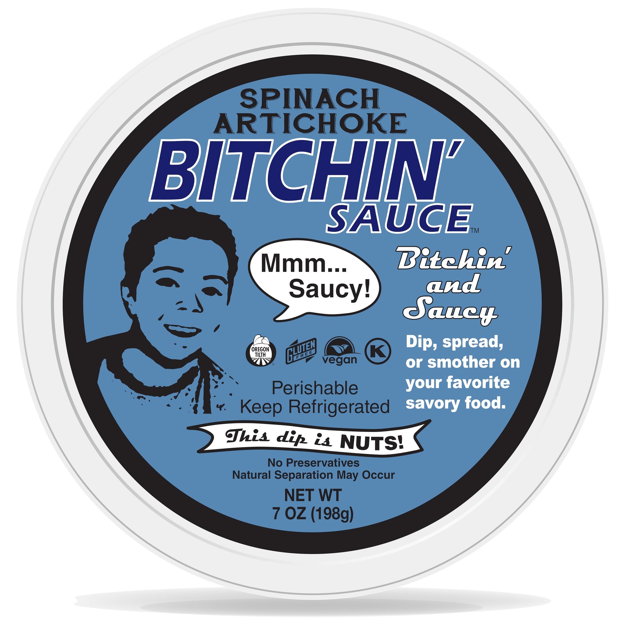 Spinach Artichoke Bitchin’ Sauce, 7oz - The Almond Dip