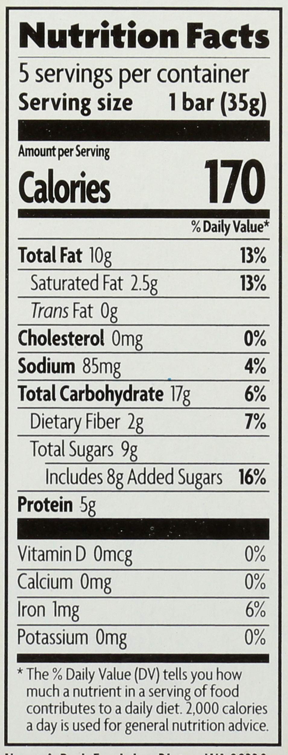 Natures Path, Bar Nut Butter Pretzel Peanut Organic, 1.23 Ounce, 5 Pack