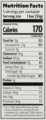Natures Path, Bar Nut Butter Pretzel Peanut Organic, 1.23 Ounce, 5 Pack