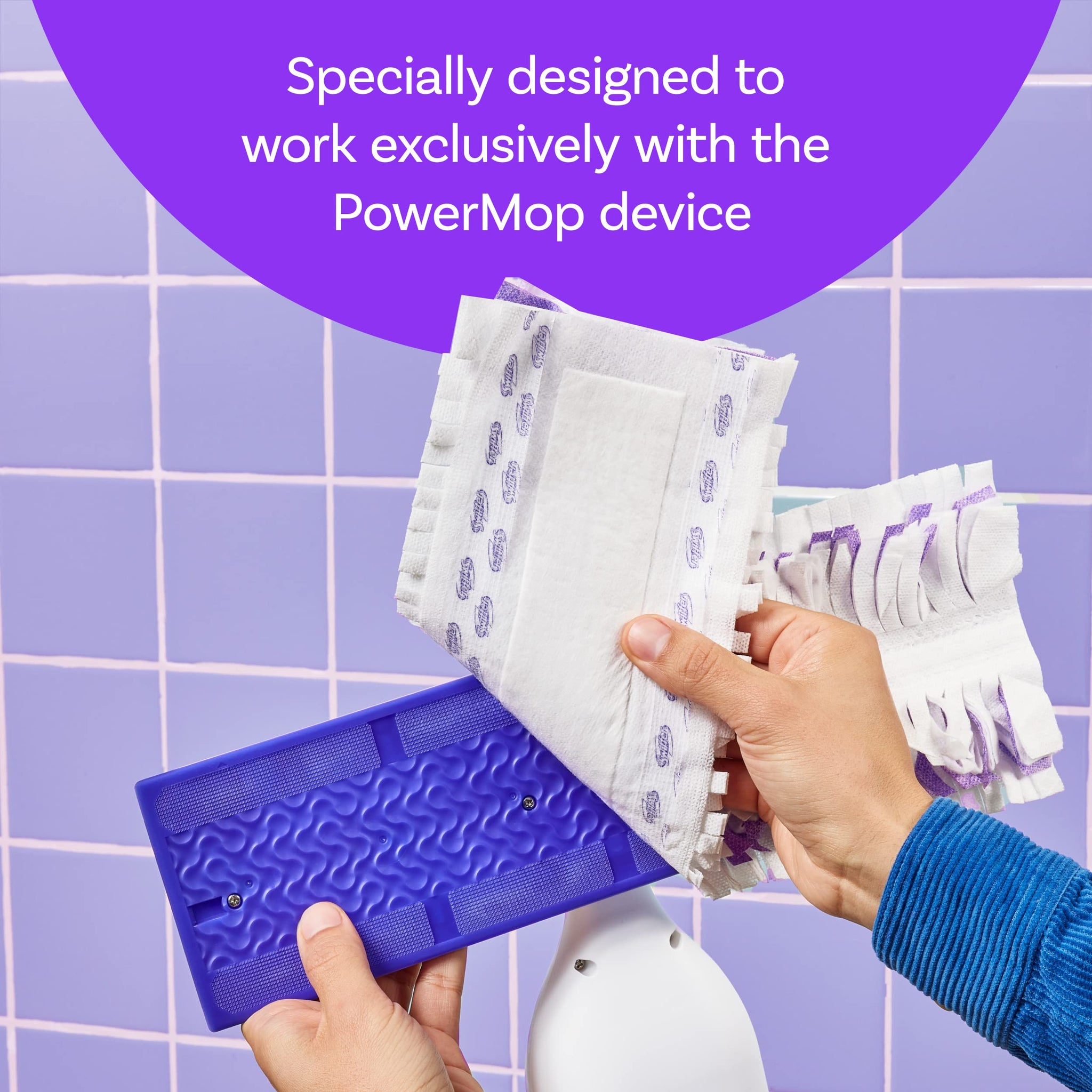 Swiffer Power Mop Refill Pack, Floor Cleaner for Mopping Tile, Vinyl, Laminate, Wood in Home, Bathroom, Kitchen, All Purpose Multi-Surface Cleaning, 5