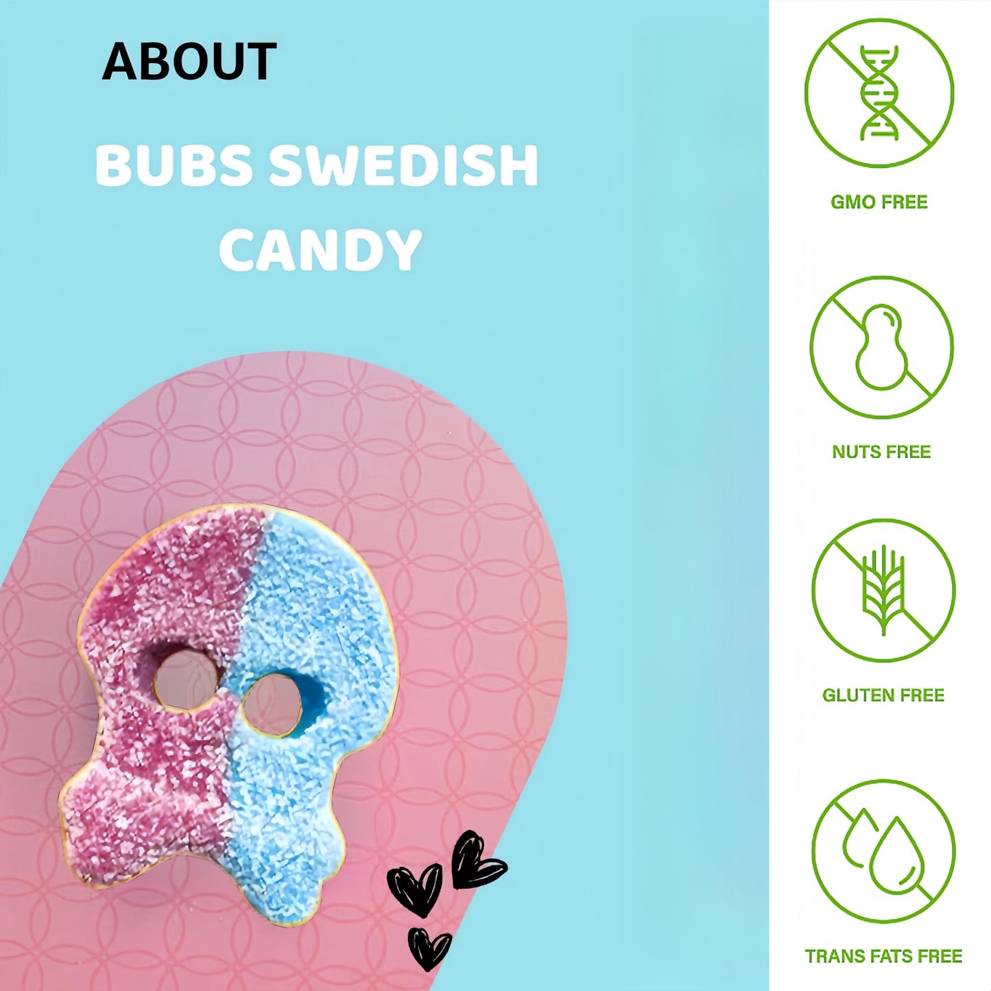 Bubs Swedish Gummy Candy Variety Pack, 8.5oz Bag - Sour & Sweet Assorted Chewy Foam Candies from Sweden - Skulls, Ovals, Pacifiers in Tropical