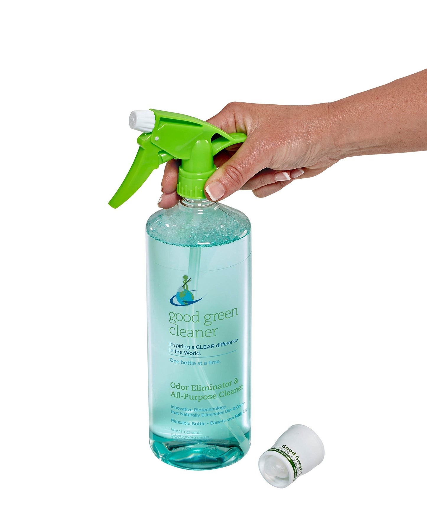 good green cleaner Odor Eliminator & All Purpose Cleaner Starter Set | 32 ounce, Reusable, Eco Spray Bottle | USDA Bio-Preferred