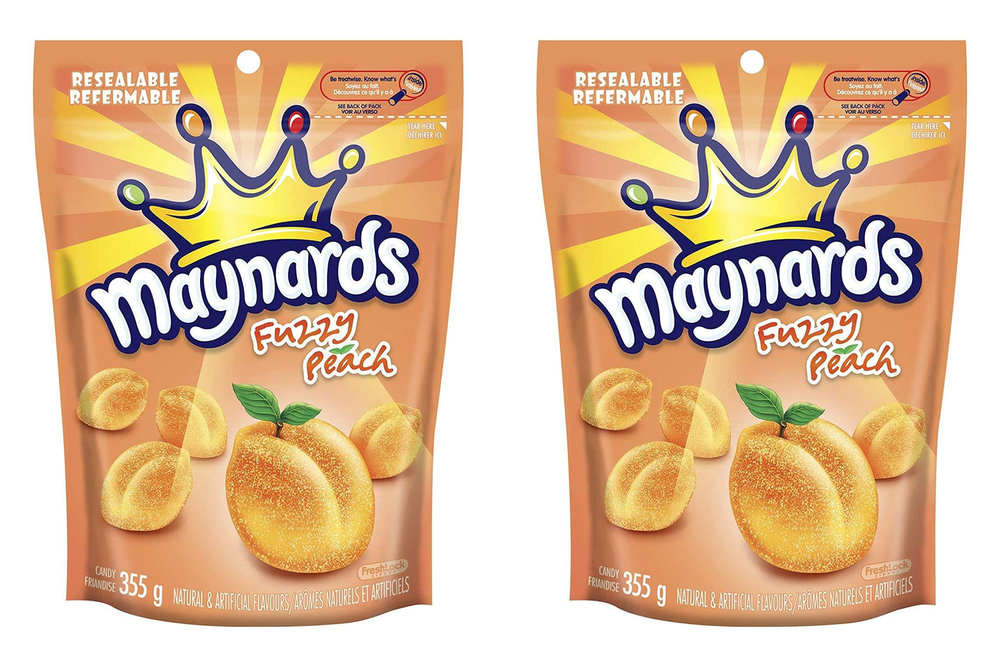 Maynards Fuzzy Peach 355g (12.5oz) Pack of 2