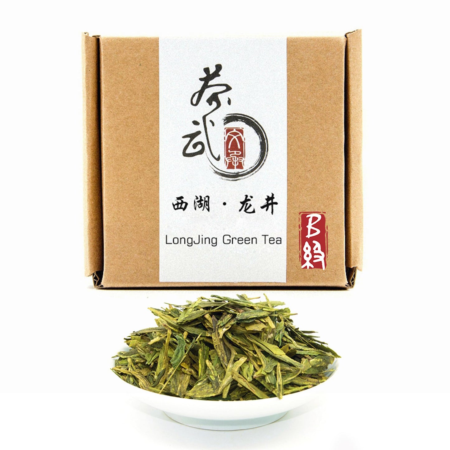 ChaWuWarmSun [B] LongJing Green Tea Loose Leaf - 3.5oz/100g Dragon Well Tea - Traditional Roasted Fried Bean Aroma - Spring Harvest - Hangzhou Chinese