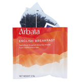 Arbata English Breakfast Tea, 12 Pyramid Tea Bags - Artisanal High Caffeine Black Tea, Naturally Flavored Robust & Smooth Classic British Tea Sachets