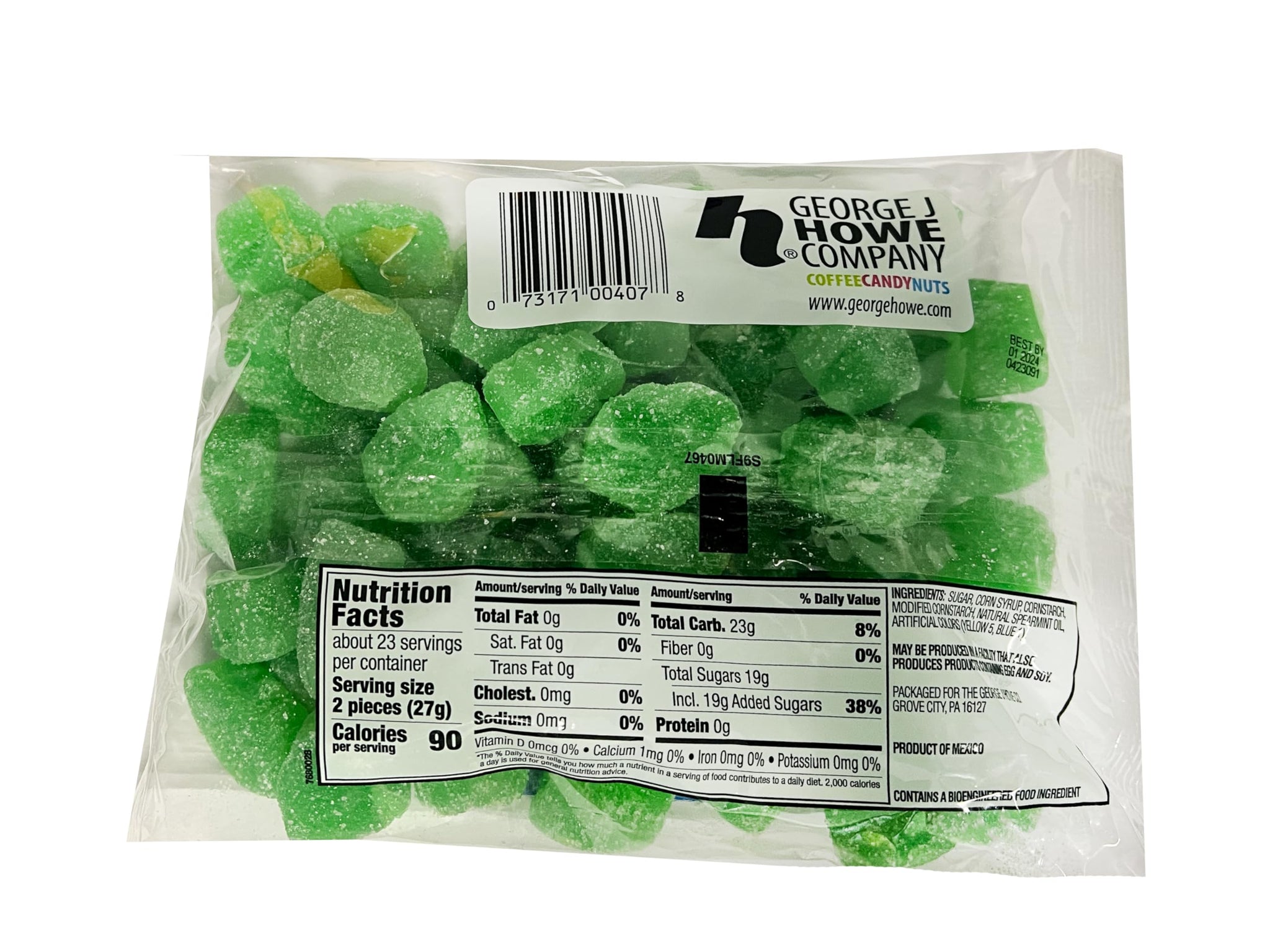 Howe Spearmint Leaves, Mint Candy, 22 oz Bag