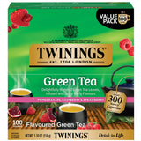 Twinings Green Tea with Pomegranate, Raspberry, & Strawberry Individually Wrapped Bags, 100 Count (Pack of 1), Caffeinated, Enjoy Hot or Iced, 100