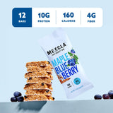 Mezcla Puff-Crispy Plant Based Protein Bars - Maple Blueberry - Healthy Snacks for Adults & Kids - Granola Bars for School, Travel, Office Snacks