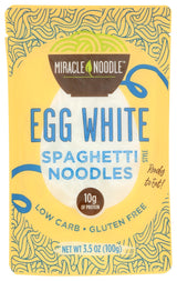 MIRACLE NOODLE Egg White Spaghetti Noodle, 3.5 OZ