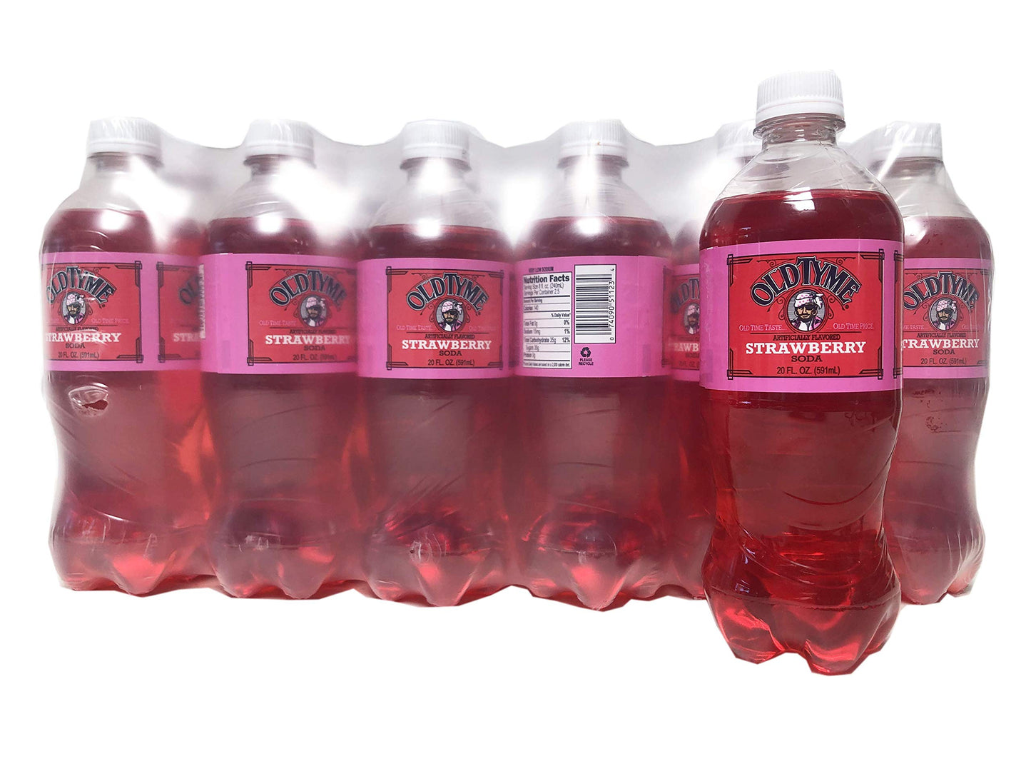 Old Tyme Strawberry Soda 20oz bottles Case of 24