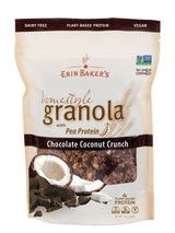Erin Baker's Homestyle Granola, Chocolate Coconut Crunch, Vegan, Ancient Grains, Non-GMO, Pea Protein, Granola Cereal, 12 Ounce Bag