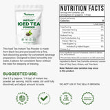 Purisure Unsweetened Instant Black Iced Tea Powder - Made from Real Tea Leaves, No Lemon Flavor, Sugarless, Zero- Calories, Dissolves in Cold Water