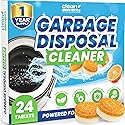 Garbage Disposal Cleaner Deodorizer Tablets - 24 Pack XL Foaming Citrus Cleaning Tablet - Sink Drain Disposer Garburator Freshener Odor Eliminator