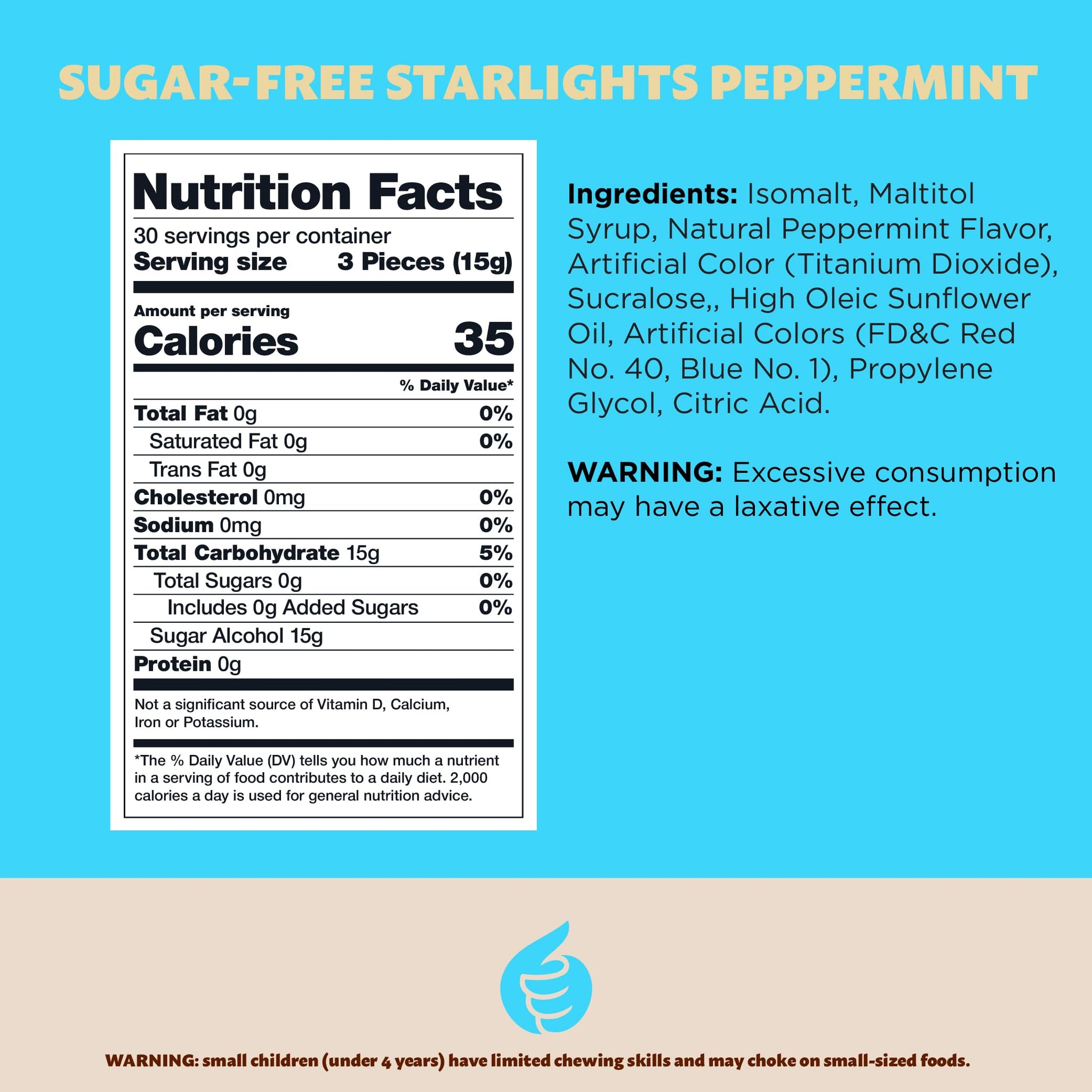 Sugar-Free Starlight Mints | 1-Pound Pack | Peppermint Hard Candy