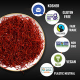 5Senses Kashmir Mongra Saffron | Azafran | Magnum Opus | Premium Grade A Saffron Threads | Whole Red Gold Spice | Single Origin, Non-GMO, Fairtrade