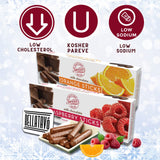 Chocolate Raspberry and Orange Sticks Bundle. Includes 2 Boxes of Sweet Sticks. 1 Box of Milk Chocolate Orange Sticks & 1 Box of Milk Chocolate