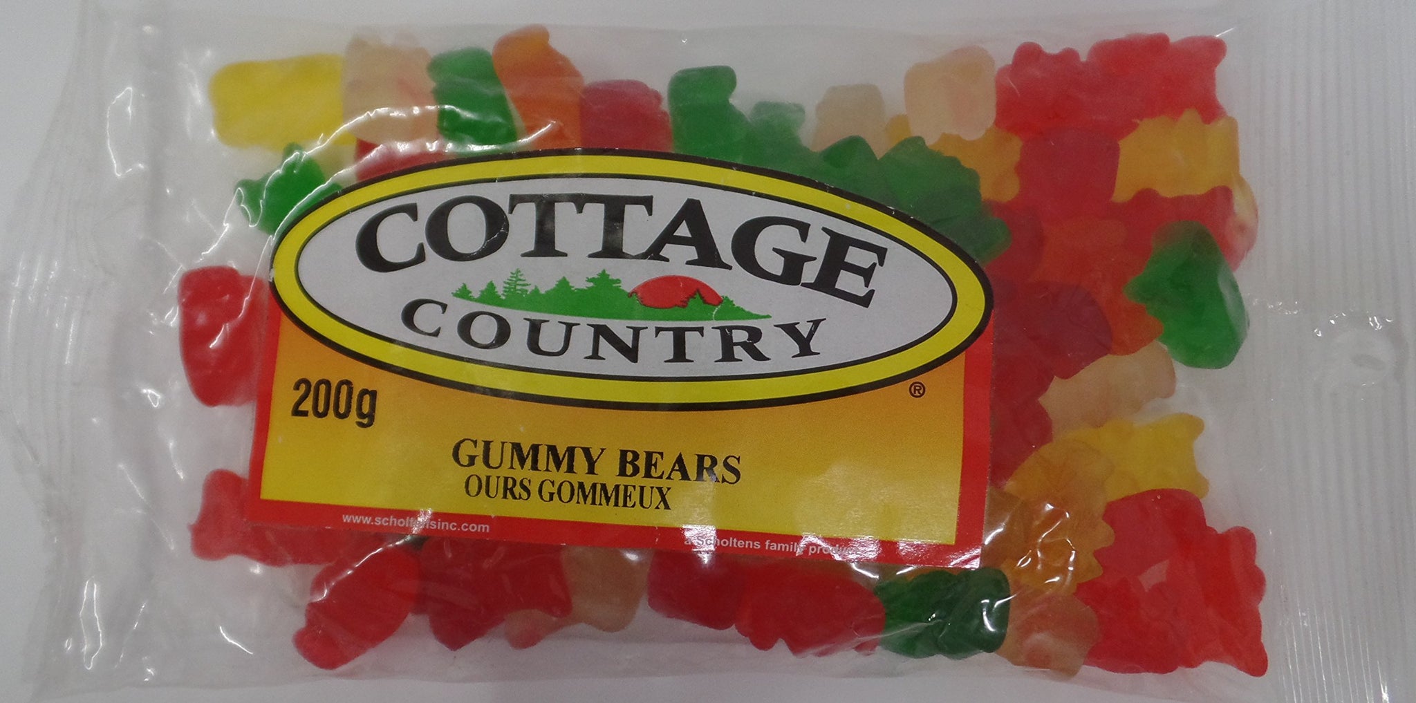 Lot of 5 Small Packs of Fruit Gummy Candy Made (Packed) in Canada, Each pack 140g(5 oz)-200g (7 oz) (Gummy Bears)