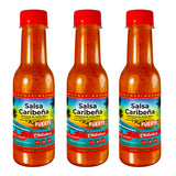Chiletico Caribbean Hot Sauce - Authentic and Artisan Costa Rican Salsa Picante - Bold Heat with Tropical Flavor - 4.9 oz Each Bottle 3-Pack