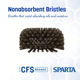 SPARTA Kettle Brush, Essential Scrubber with Flared Head for Cleaning Tanks and Kettles, 5.25" x 7.5", Brown