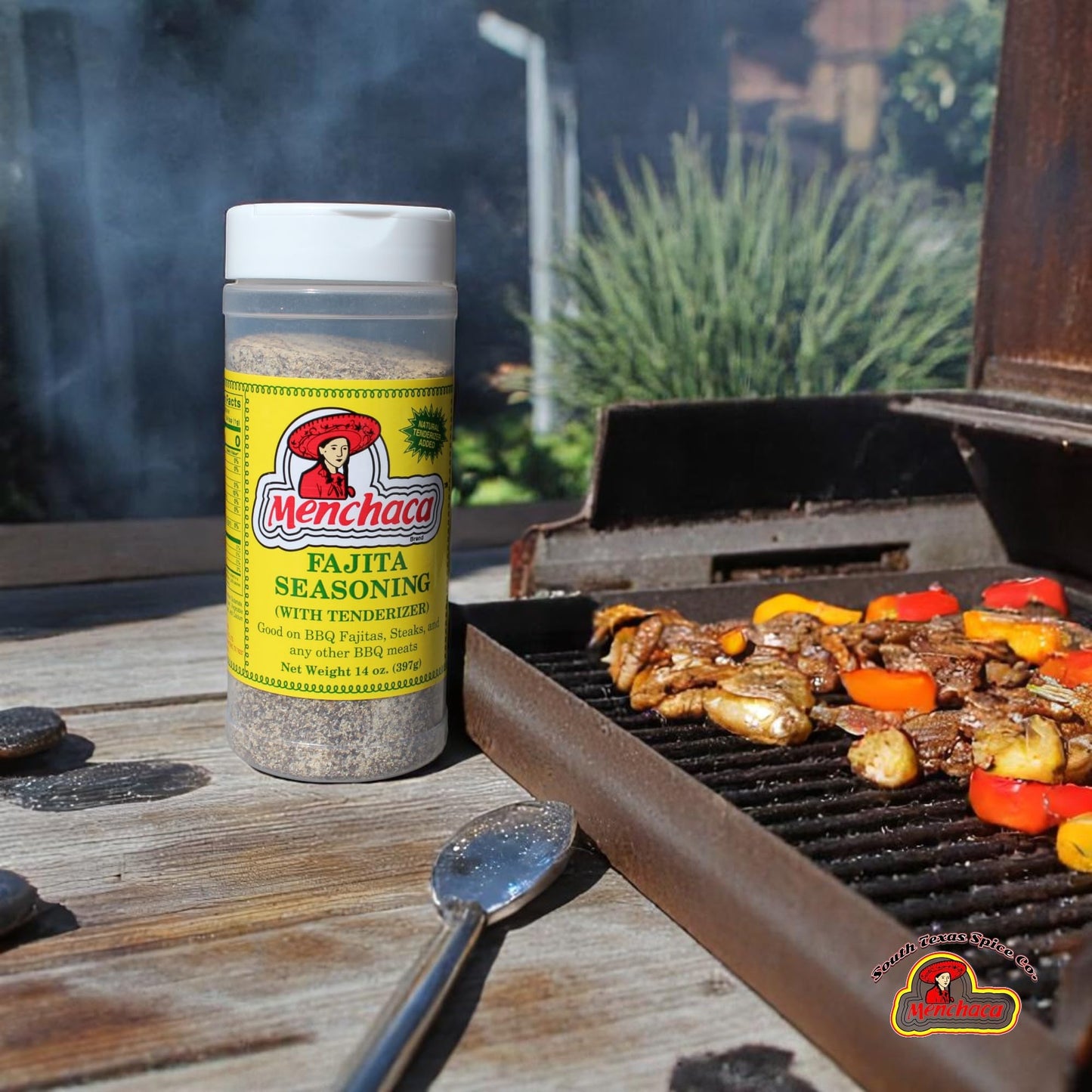 Menchaca Fajita Spice Mix - 14 oz Jar - Bold Tex-Mex Seasoning for Steak, Chicken, BBQ & Grilled Vegetables - Perfect for Tacos, Fajitas & More