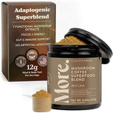 More. Longevity & Wellbeing Premium Mushroom Coffee Superfood - 7 Functional Mushroom Extracts with Lion’s Mane, Reishi, Chaga & Ashwagandha, Instant