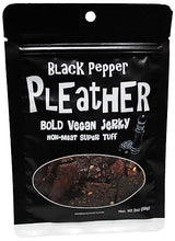 Black Pepper Vegan Jerky - Bold, Traditional Extra Tough Texture - Hand Made